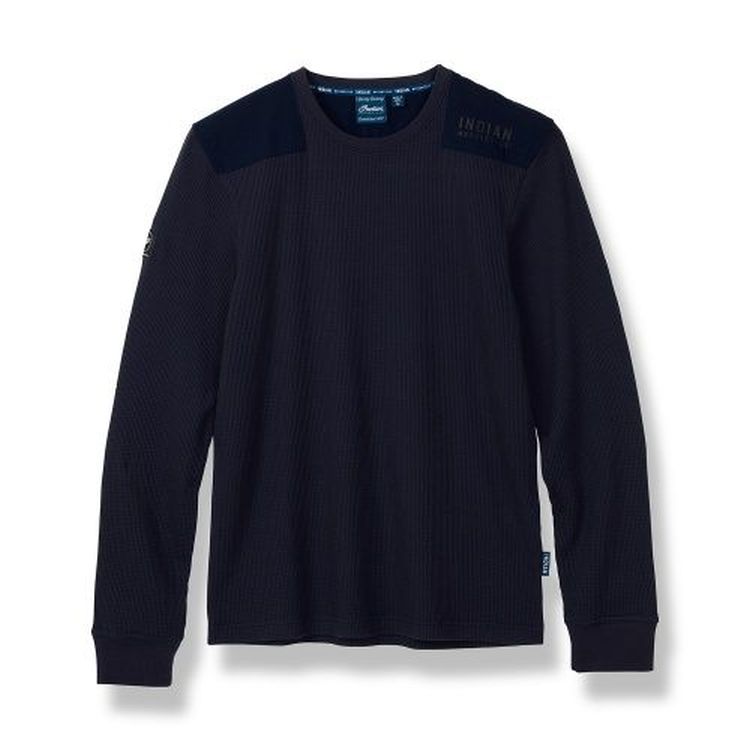 Indian Men's Block Logo Waffle T-Shirt, Navy