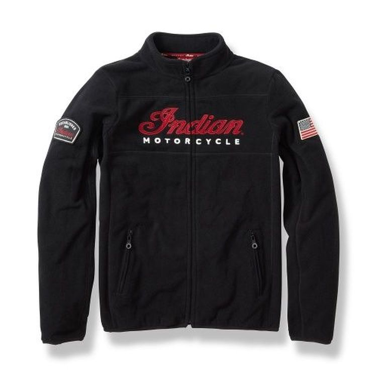 Indian Motorcycle Women's Zip Thru Fleece - Black