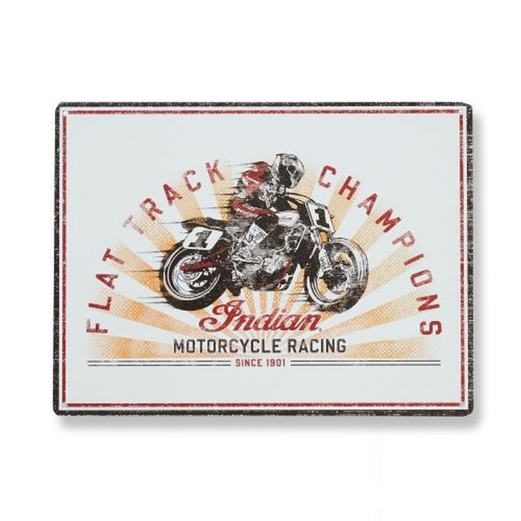 Indian Motorcycle Bike Racing metal sign