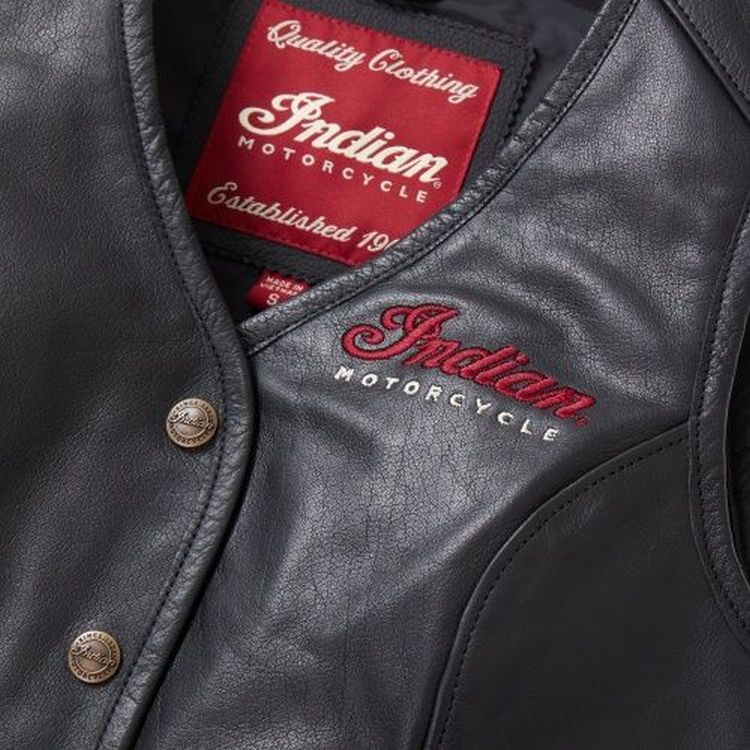 Indian Motorcycle ladies 'Lindy' leather vest - black