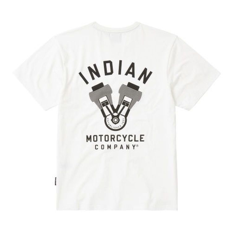 Indian V-Twin Engine T-Shirt - White