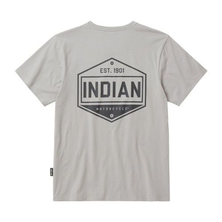 Indian Hexagon Graphic T-Shirt - Grey