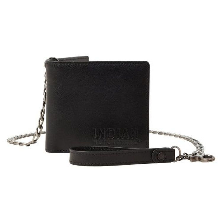Indian Motorcycle leather chain wallet (black)
