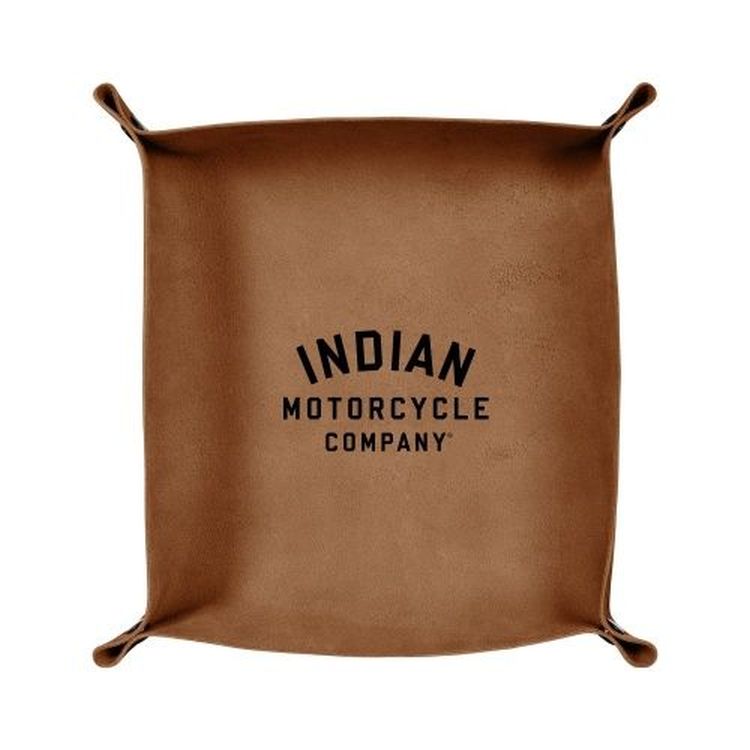 Indian Leather Tray, Brown