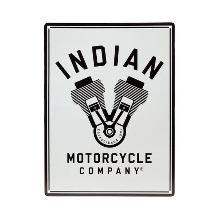 Indian Motorcycle V Twin Metal Sign