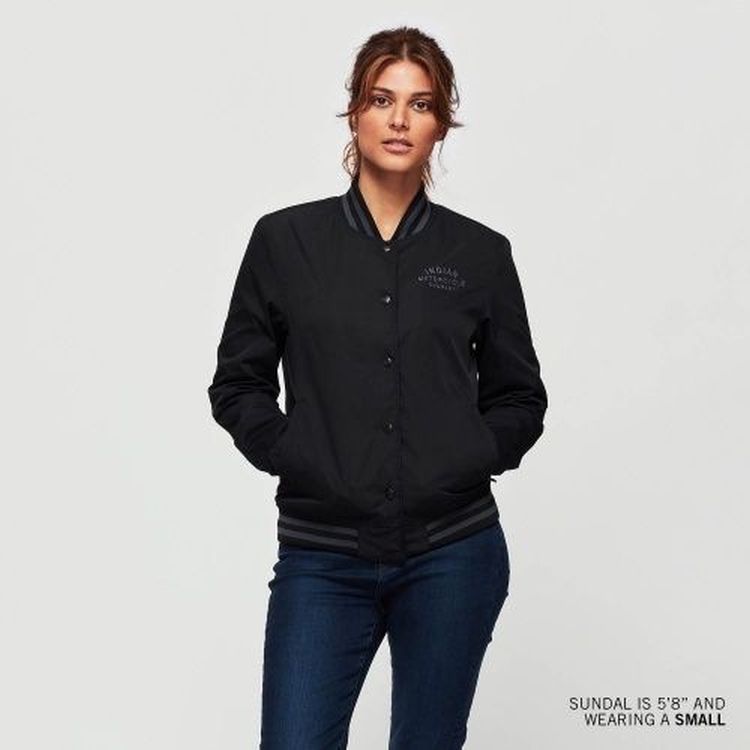 Indian Motorcycle Women's Casual Bomber Jacket - Black