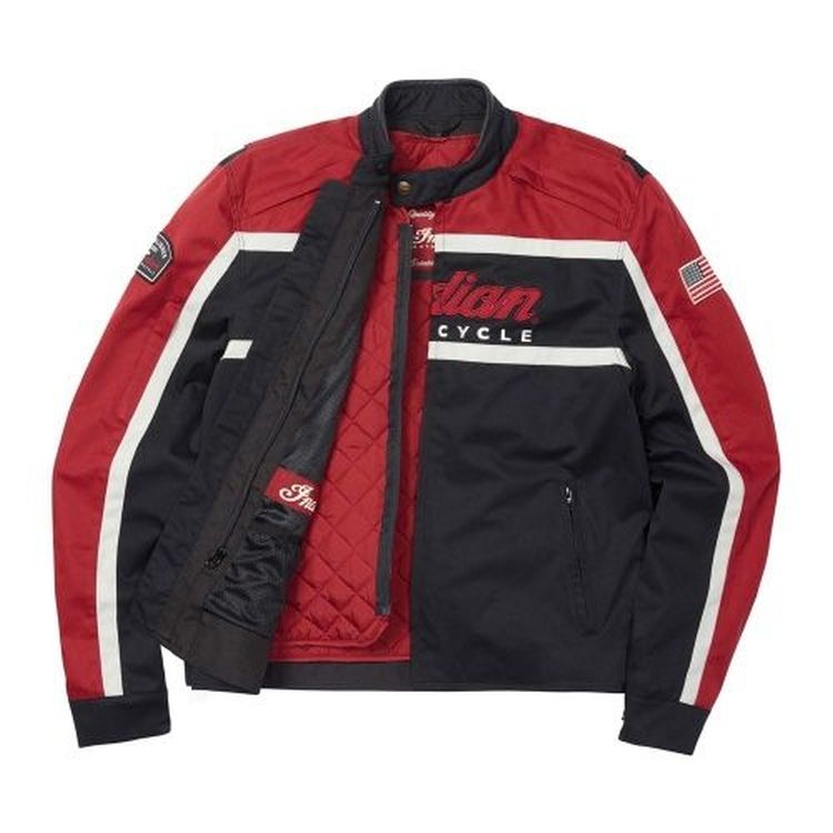 Indian Motorcycle men's 'Black Hills' riding jacket - black & red