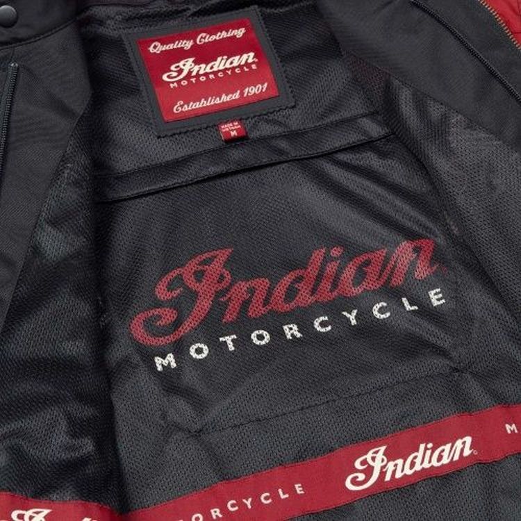 Indian Motorcycle men's 'Black Hills' riding jacket - black & red