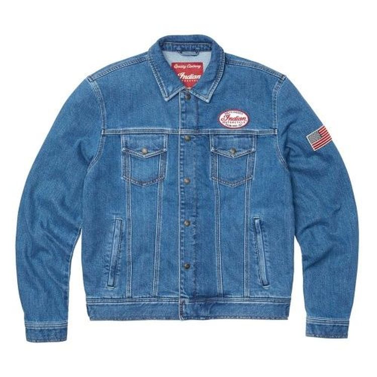 Indian Motorcycle Men's Denim Jacket - Blue