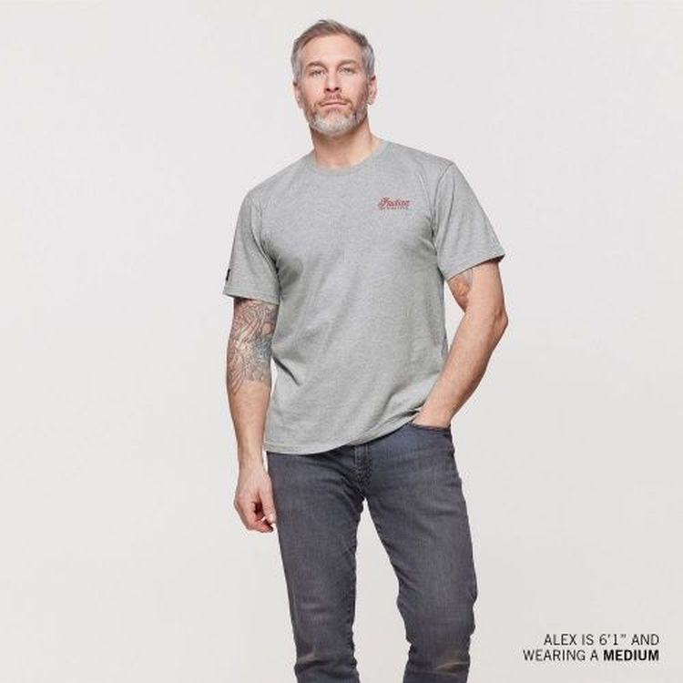 Indian Motorcycle men's 1901 script t-shirt - grey