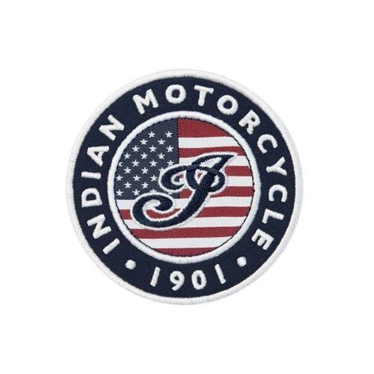 Indian Motorcycle USA Flag Logo Patch