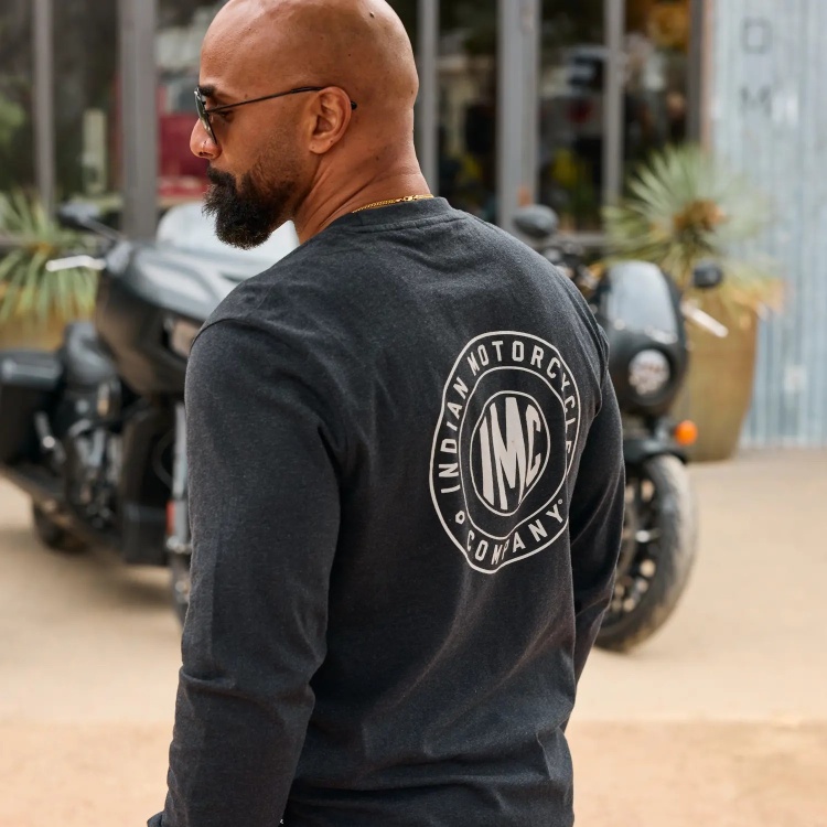 TShirt-People TSP Indian Motorcycle Sweatshirt met capuchon voor heren, zwart, S