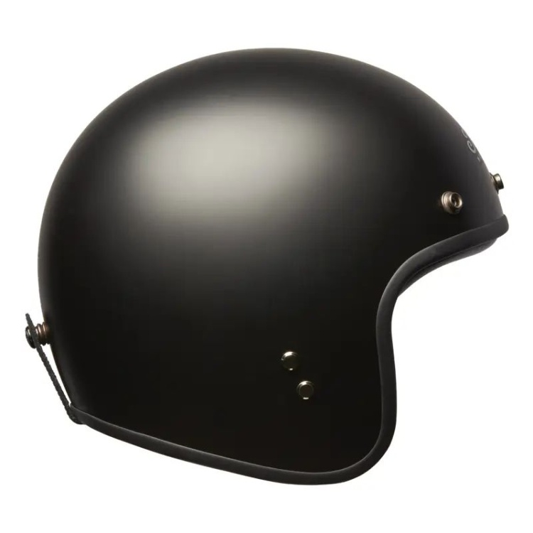 Indian Motorcycle Retro Matte Black Open Face Helmet ECE