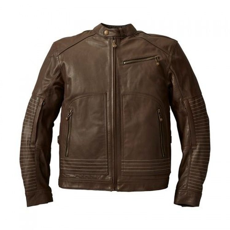 Indian Men's Leather Phoenix Riding Jacket with Removable Lining, Brown