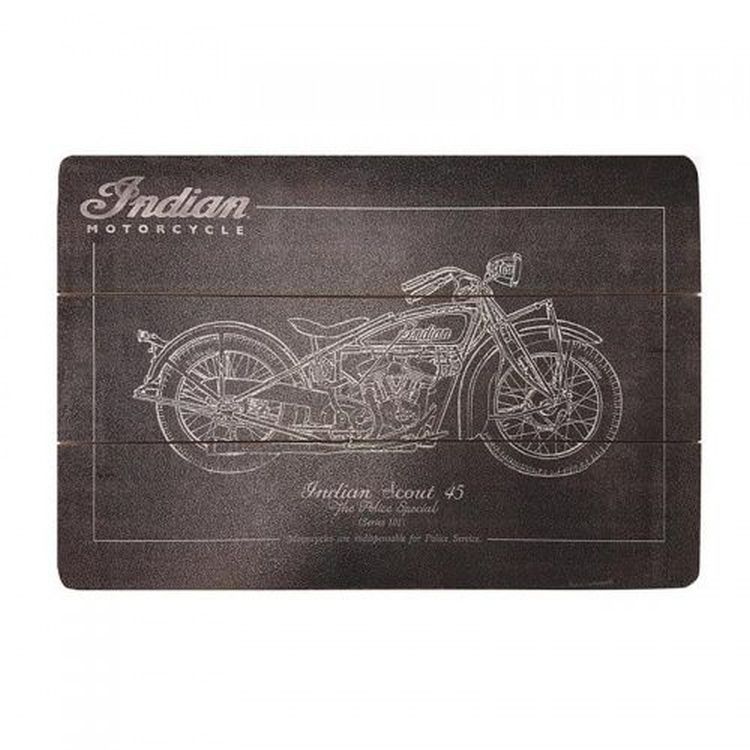 Indian Motorcycle Garage Decorative Wooden Chalk Sign