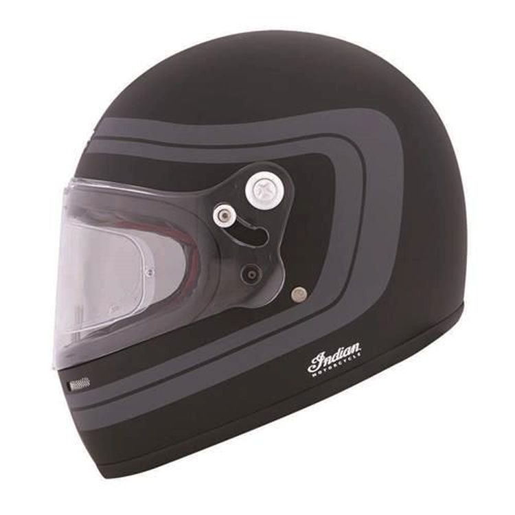 Indian Motorcycle Full Face Retro Helmet with Matte Stripes