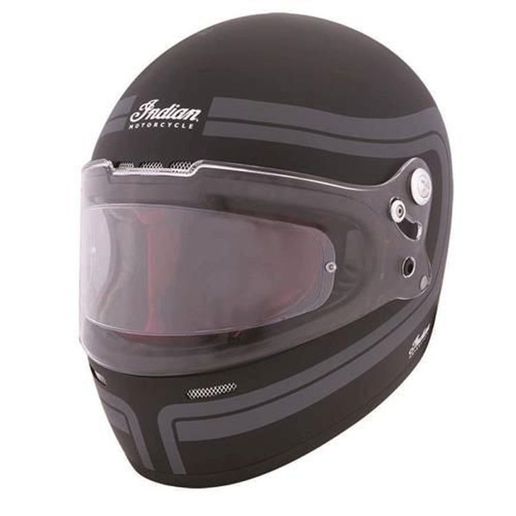 Indian Motorcycle Full Face Retro Helmet with Matte Stripes