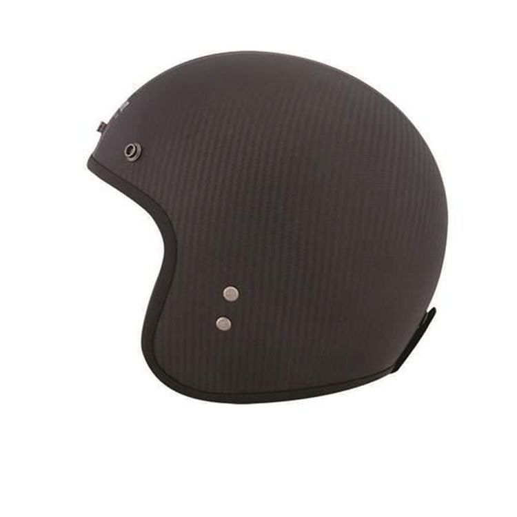 Indian Motorcycle Open Face Carbon Fibre Retro Helmet with Stripes