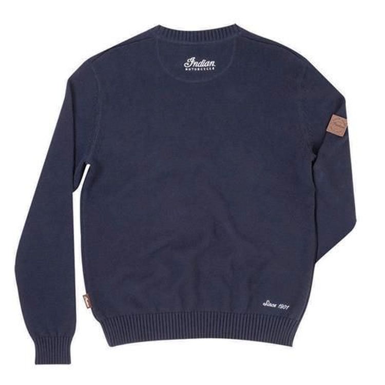 Indian Motorcycle Jacquard Knit Sweater / Jumper / Pullover - With Block Logo