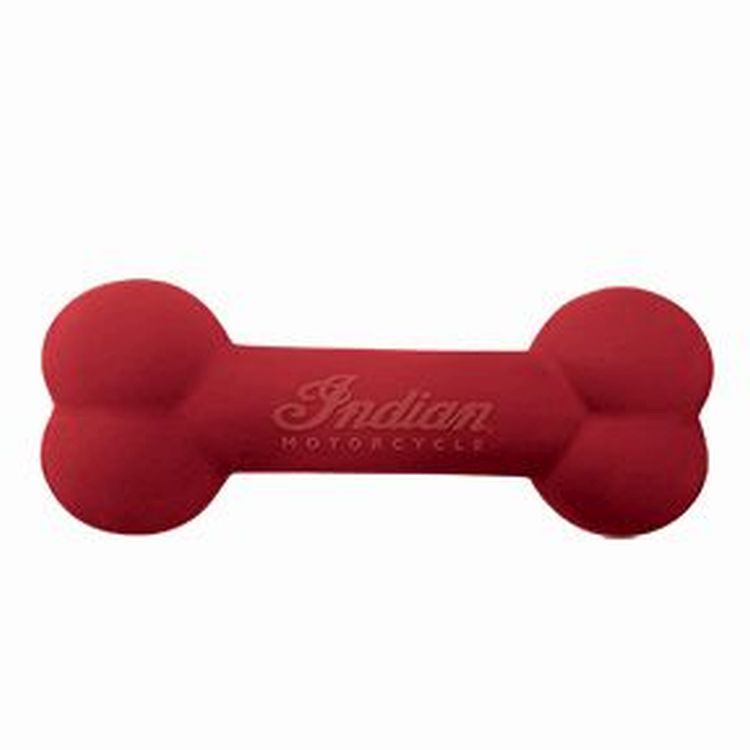 Indian Motorcycle Rubber Bone Shaped Chew Toy
