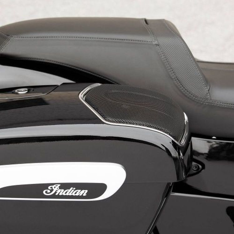 Indian Motorcycle PowerBand Audio Saddlebag Lid Speaker Bezels, Pair
