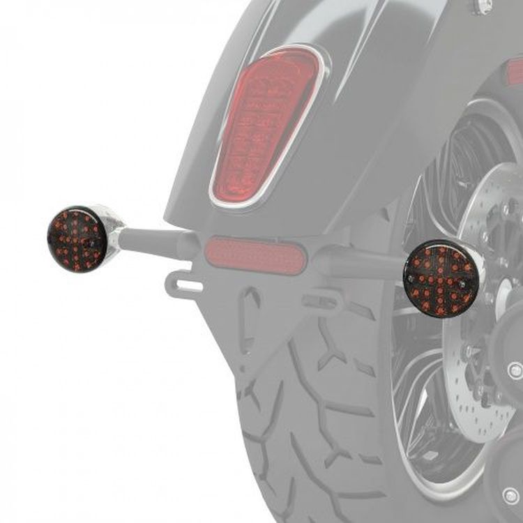 Indian Scout Front and Rear Turn Signals in Smoke, 4 Pack