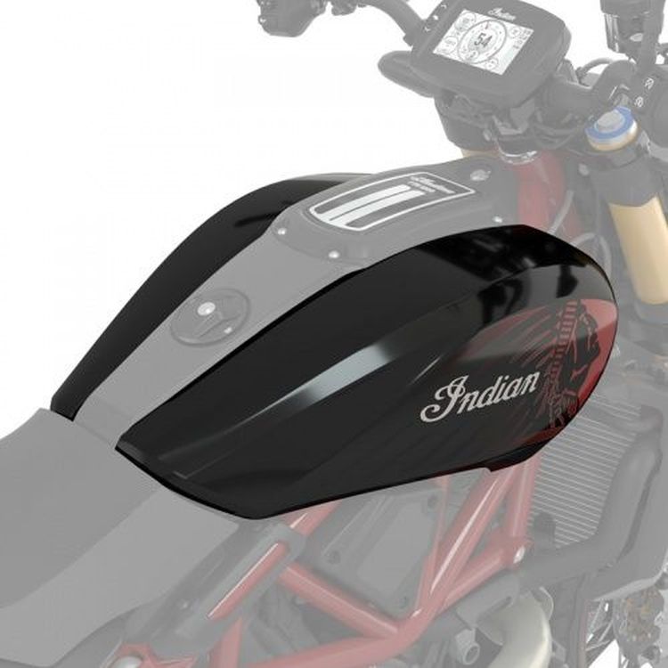 Indian FTR1200 Tank Covers Tank Covers in Gloss Black with Graphics