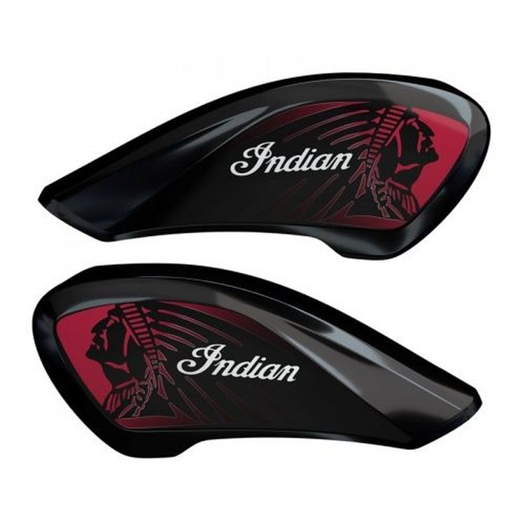 Indian FTR1200 Tank Covers Tank Covers in Gloss Black with Graphics