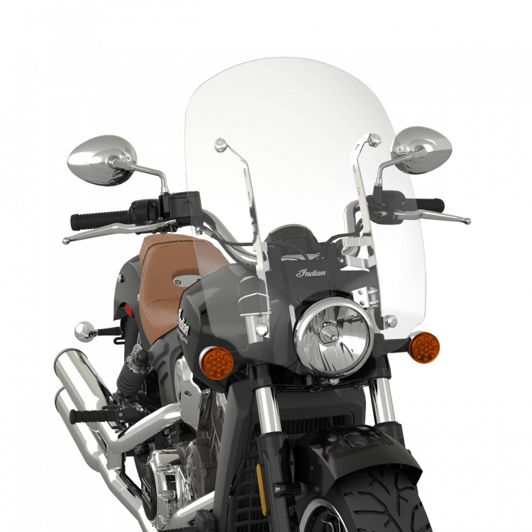 Indian Scout Polycarbonate 21 in. Quick Release Windshield, Chrome