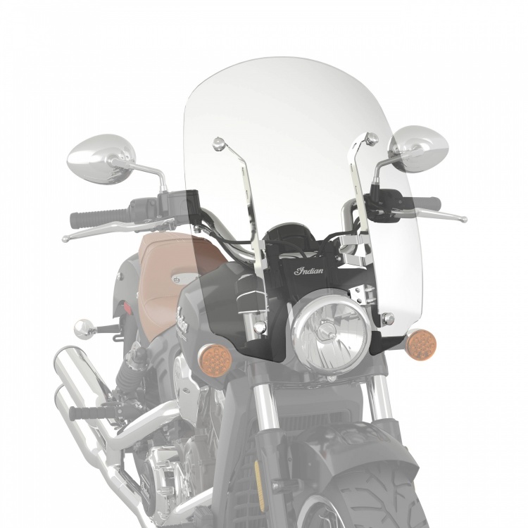 Indian Scout Polycarbonate 21 in. Quick Release Windshield, Chrome