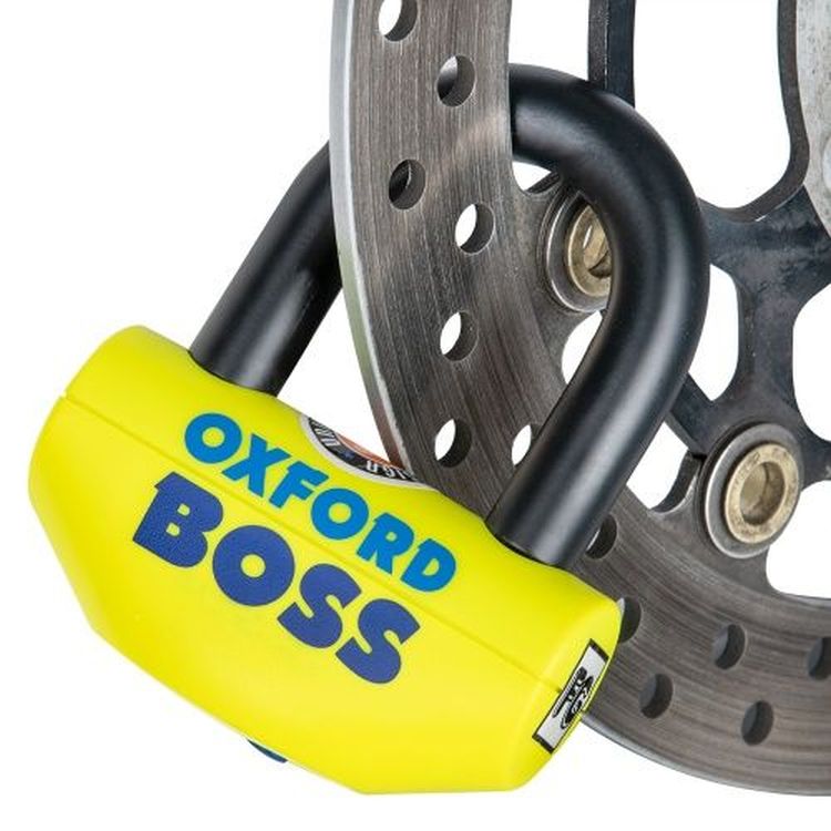 Oxford Boss 12.7mm Motorcycle Disc Lock Yellow