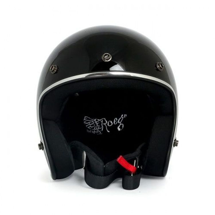 Roeg JETT Open Face Helmet, Gloss Black