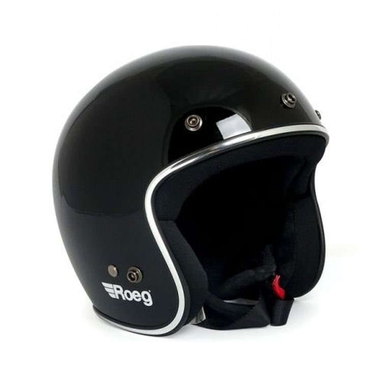 Roeg JETT Open Face Helmet, Gloss Black