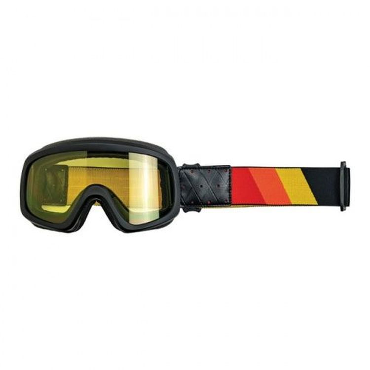 Biltwell Overland 2.0 Tri-Stripe Goggles Red Yellow Orange