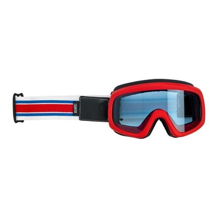 Biltwell Overland 2.0 Racer Goggles Red White and Blue