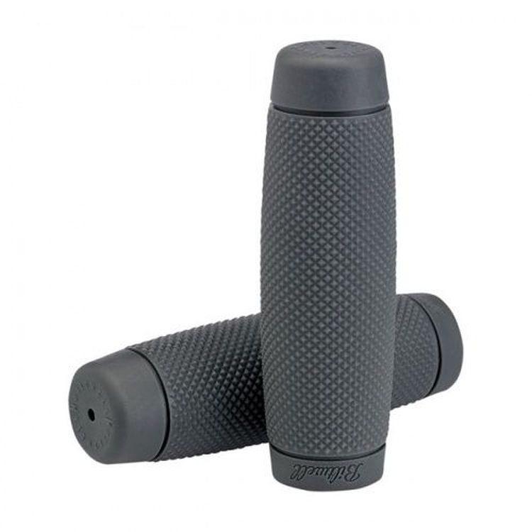 Biltwell Recoil TPV Grips Grey - For 7/8 22mm Inch Motorcycle Handlebars