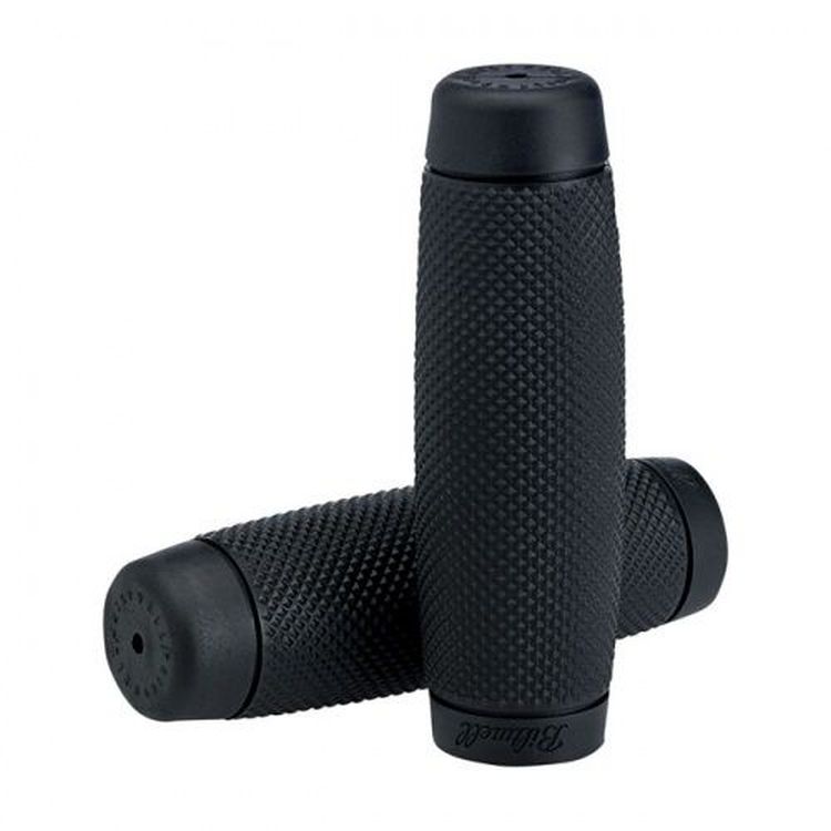 Biltwell Recoil TPV Grips Black - For 7/8'' 22mm Motorcycle Handlebars