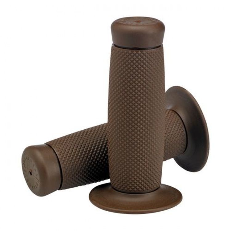 Biltwell Renegade TPV Grips Chocolate - For 1'' Inch Motorcycle Handlebars