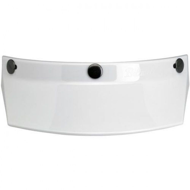 Biltwell Open Face Motorcycle Helmet Moto Visor Peak White Moore