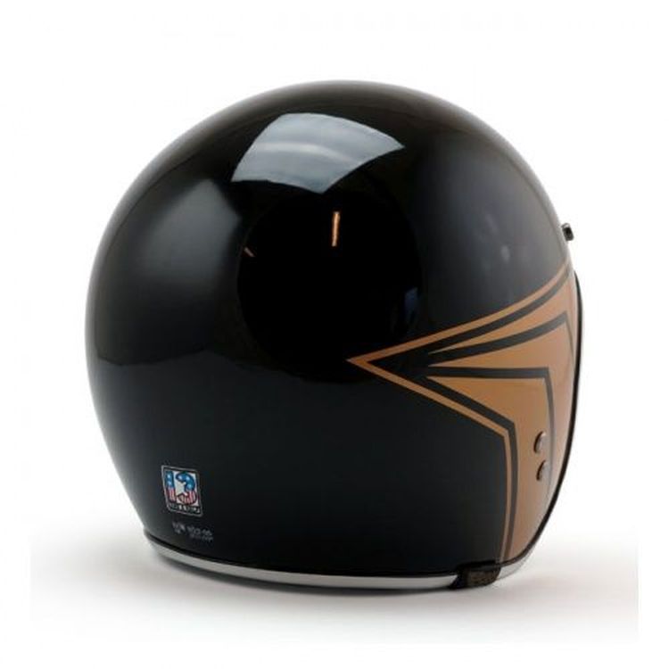Roeg JETTson 2.0 x 13 1/2 Open Face Helmet, Skull Bucket Black