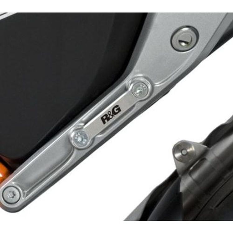 Rear Footrest Plate (left side, silver), KTM 690 Duke '12 / 690 Duke R '13-