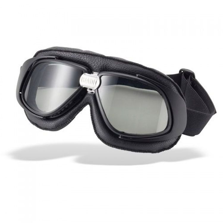 Bandit Classic Motorcycle Goggles - Black with Smoked Lens