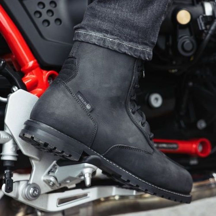 Merlin Drax II D30 Leather Waterproof Motorcycle Boots