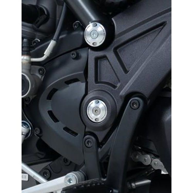 Frame Plug set, silver aluminium, set of 6 plugs, Ducati Diavel / Diavel Strada