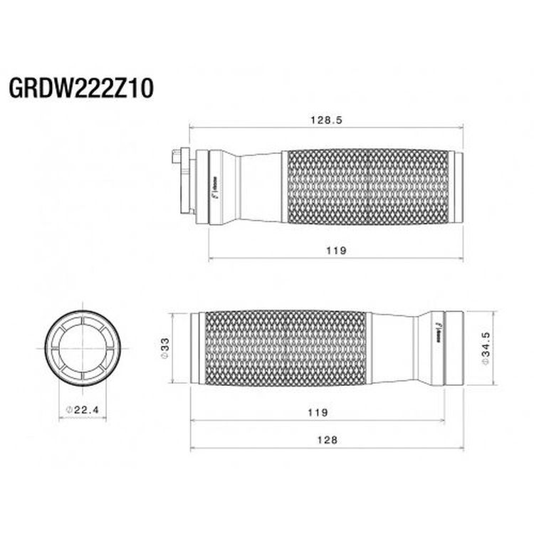 Rizoma Urlo Ride by Wire Grips GRDW222Z21