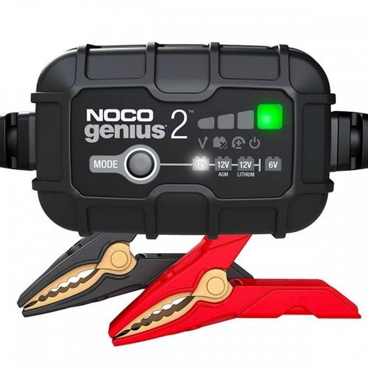 Noco Genius 2 UK Motorcycle Battery Charger 6V 12V Lead Acid & Lithium - 2 Amp