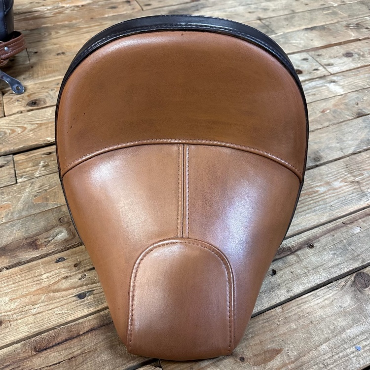 Indian Scout custom rider & pillion seat with backrest