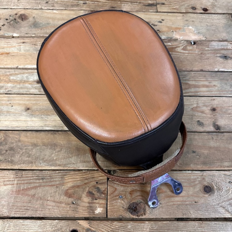 Indian Scout custom rider & pillion seat with backrest