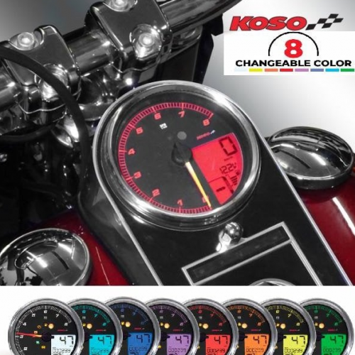 KOSO HD-05, plug and play gauge - For 2011+ Dyna, Softail & Road King Models