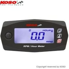 KOSO Mini 4 RPM & Engine Hour Gauge